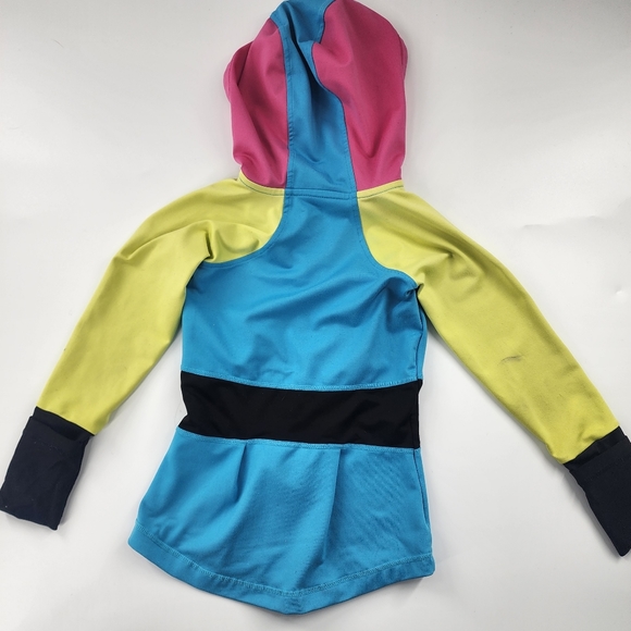 Limeapple sport size 4 blue yellow pink black jacket #865 - Picture 6 of 6